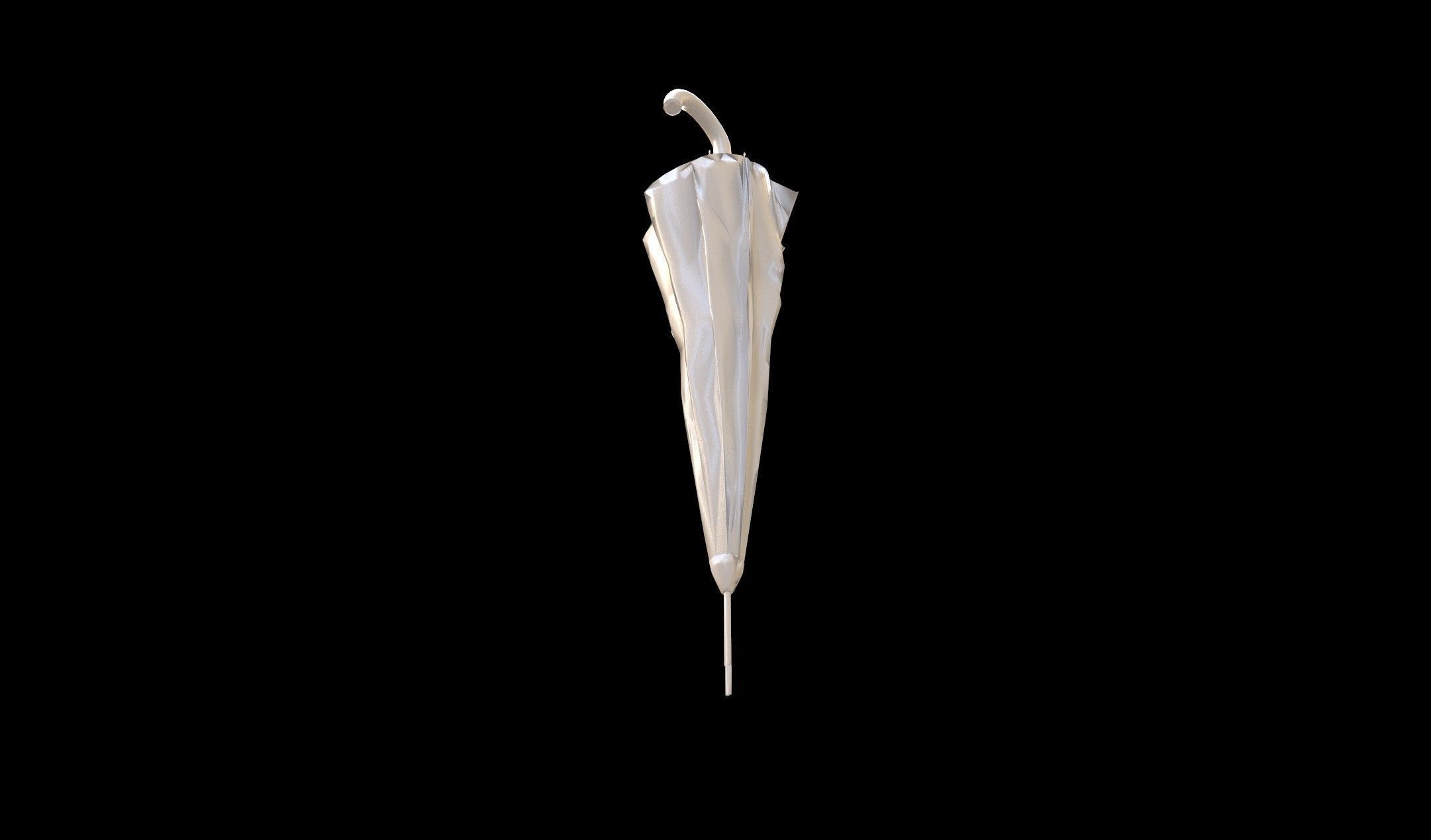 Umbrella Low-poly 3D model_7