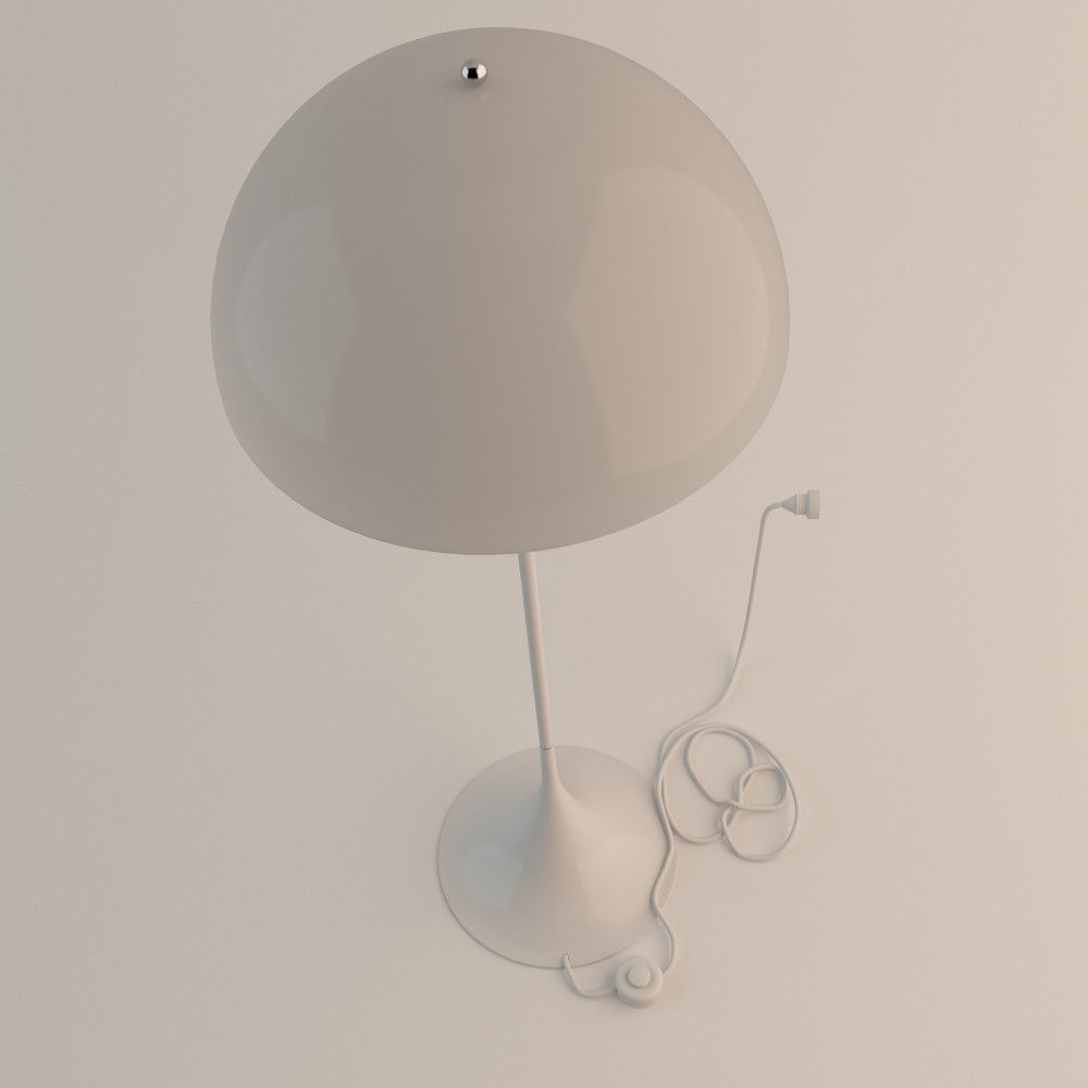Verner Panton Panthella Floor lamp 3D model_2
