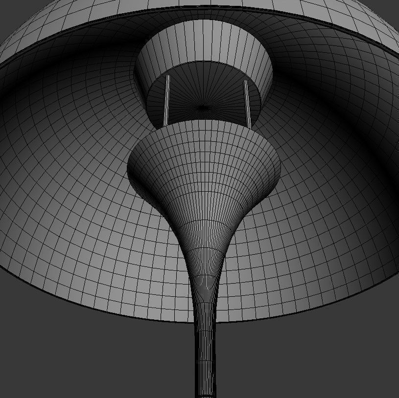 Verner Panton Panthella Floor lamp 3D model_5