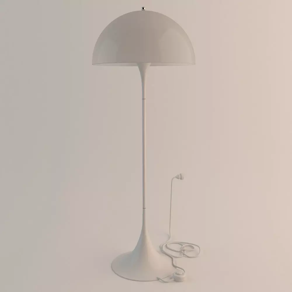 Verner Panton Panthella Floor lamp 3D model_0