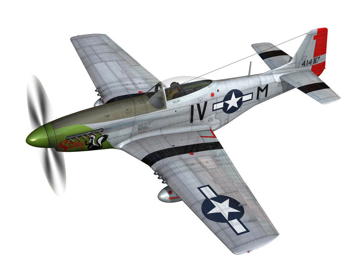 North American P-51D Mustang - Stinky 3D model_3