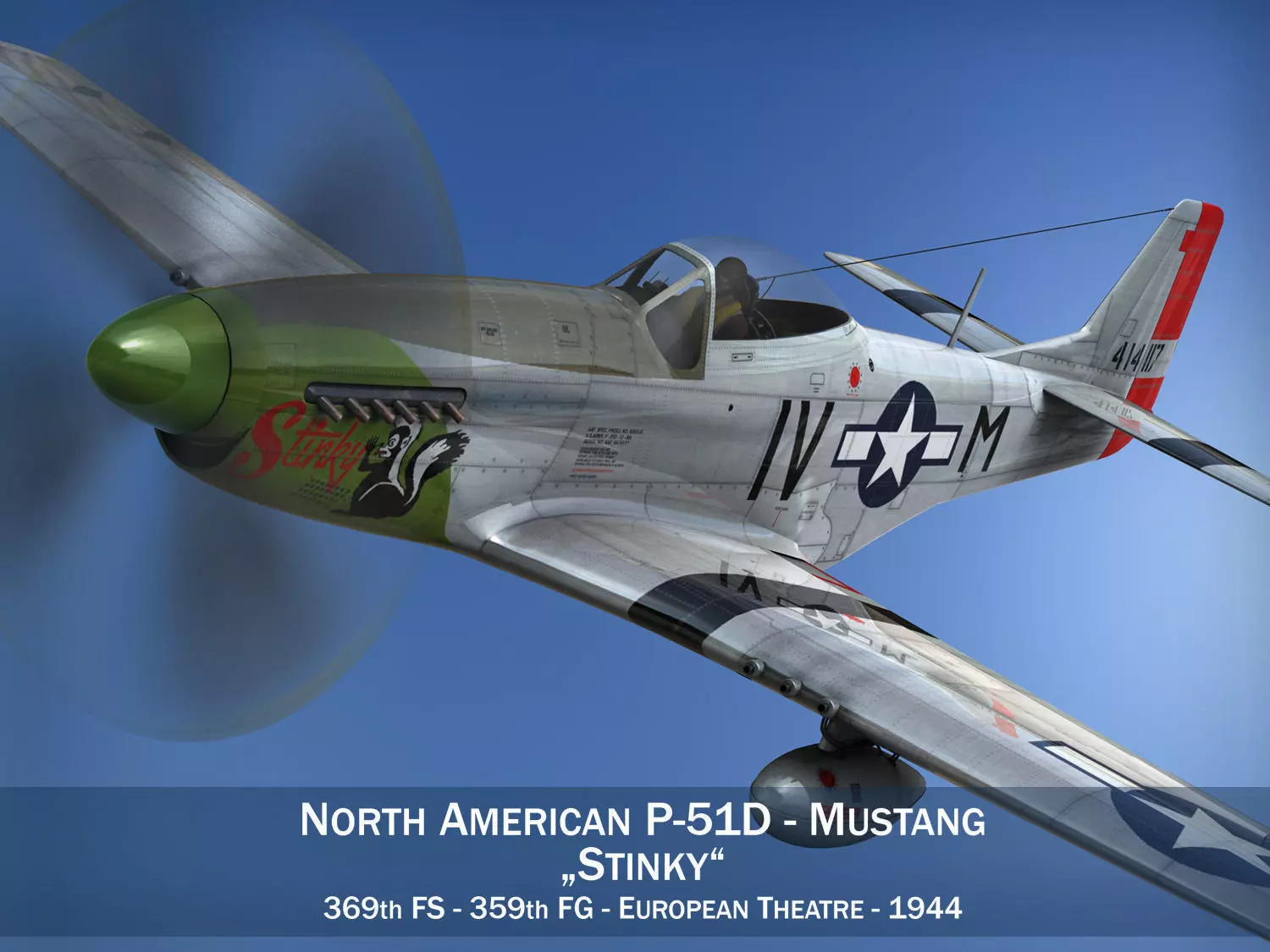 North American P-51D Mustang - Stinky 3D model_0