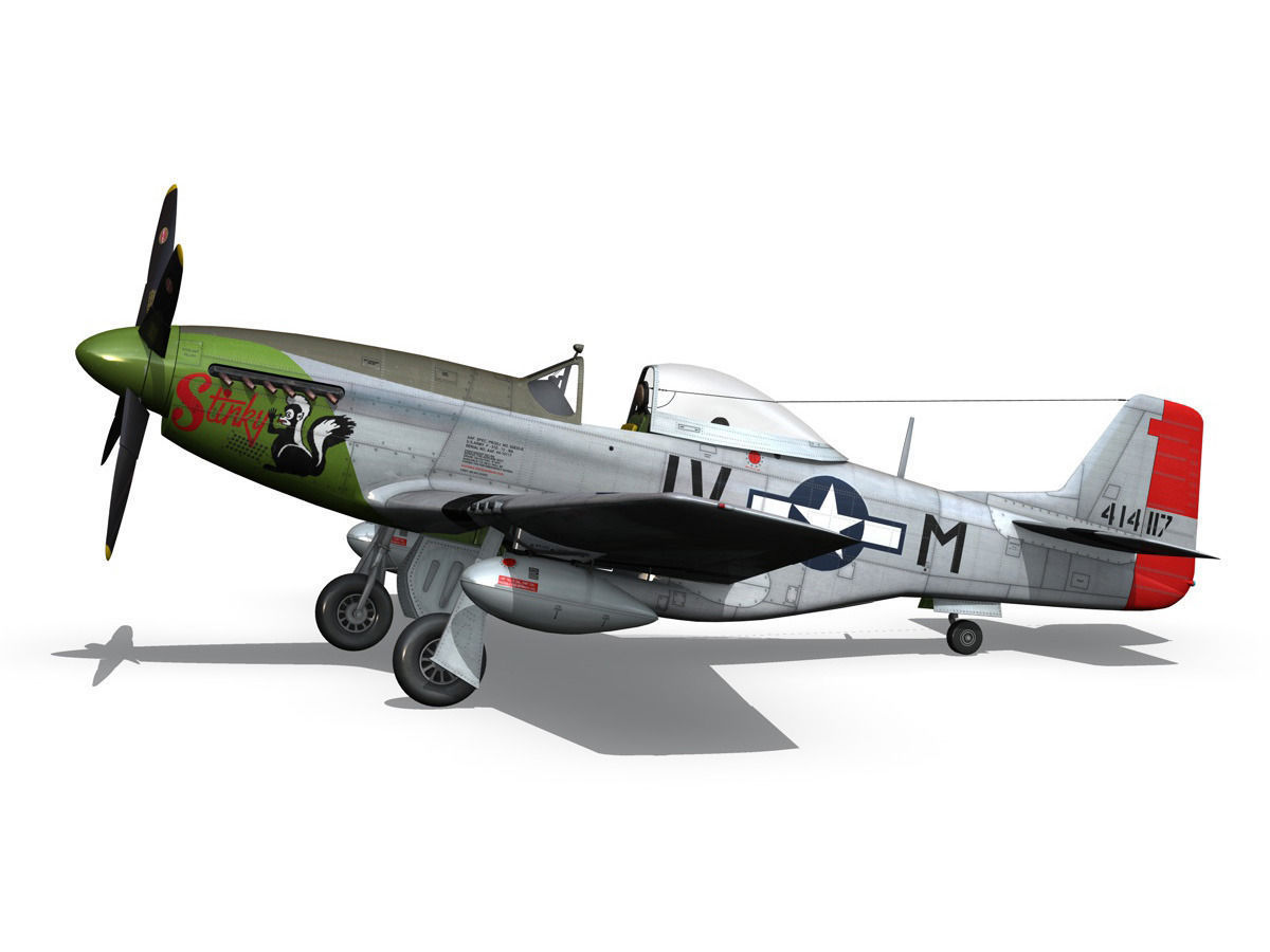 North American P-51D Mustang - Stinky 3D model_9