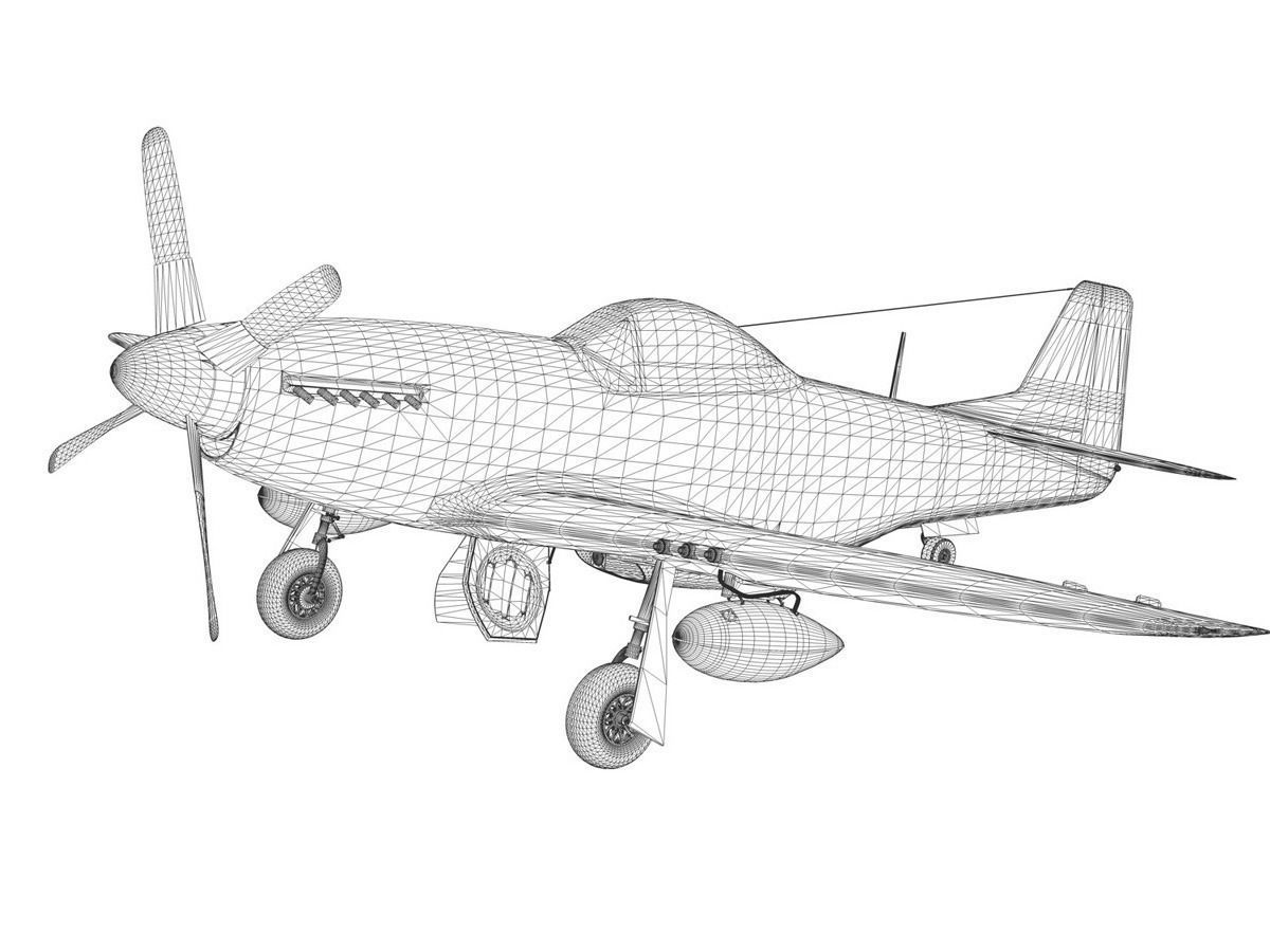 North American P-51D Mustang - Stinky 3D model_19