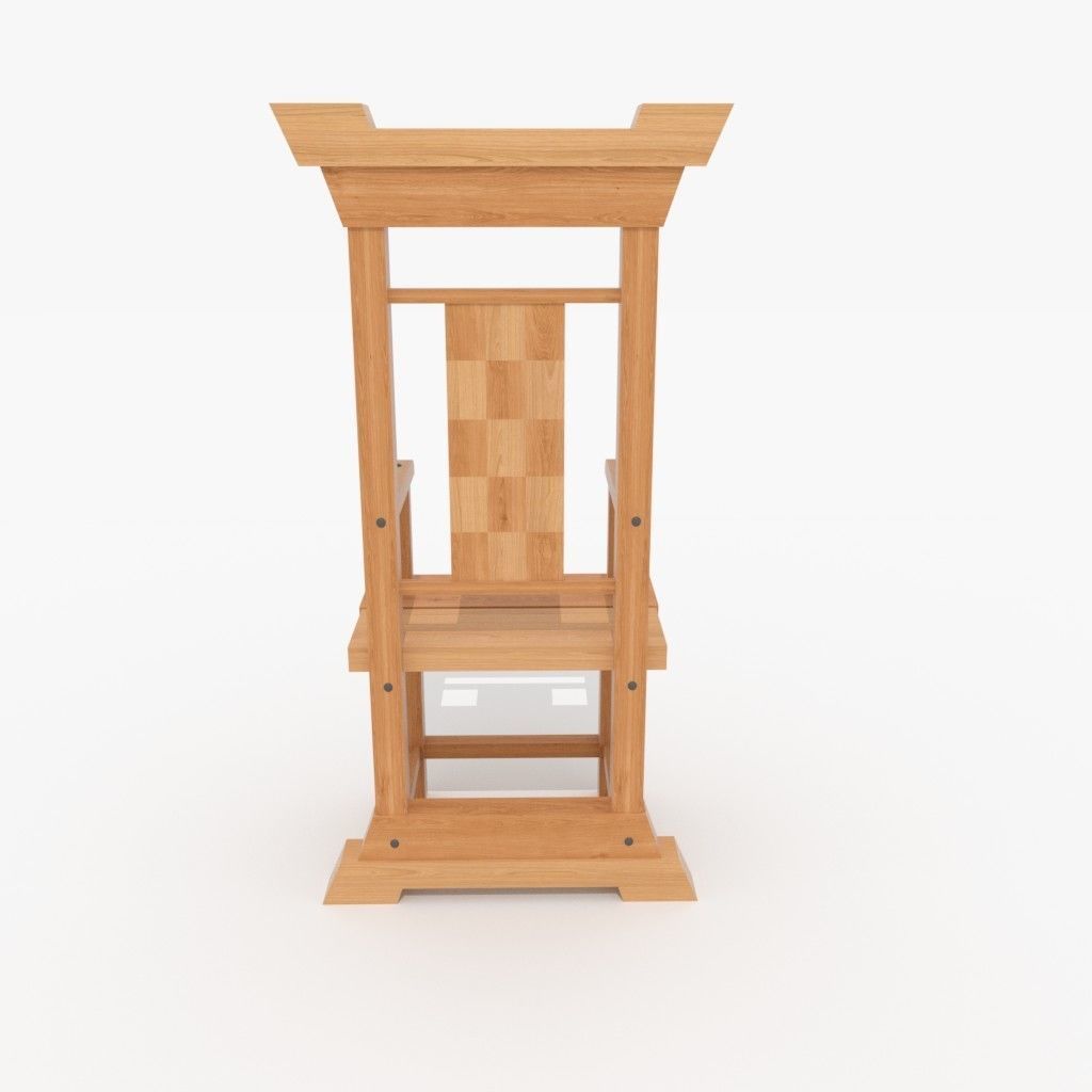 Dining Table Low-poly 3D model_9