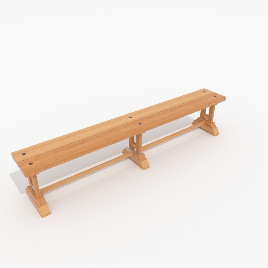 Dining Table Low-poly 3D model_14