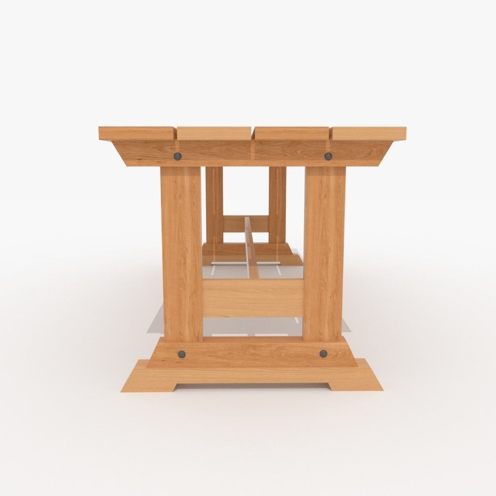 Dining Table Low-poly 3D model_3