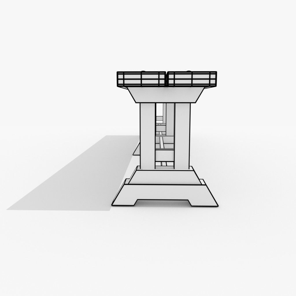 Dining Table Low-poly 3D model_12