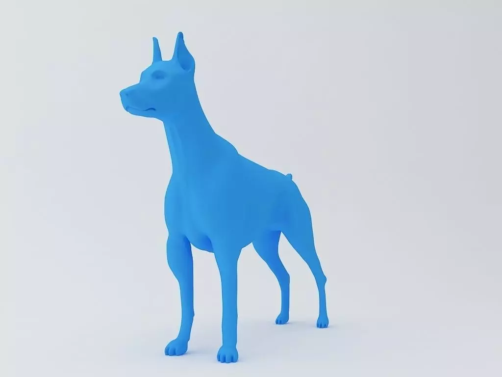 Doberman Pinscher Dog 3D Model 3D print model_0