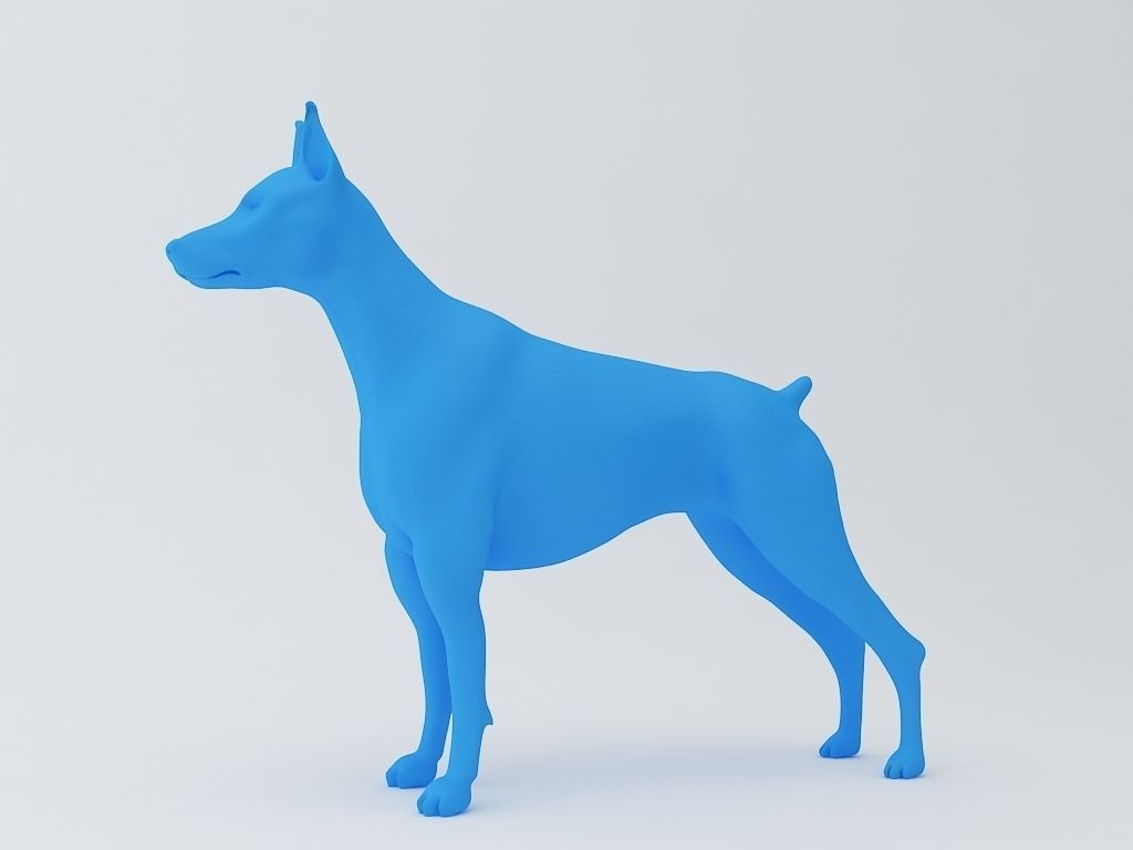 Doberman Pinscher Dog 3D Model 3D print model_2