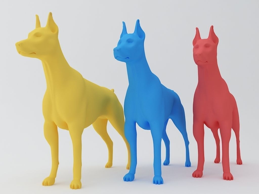 Doberman Pinscher Dog 3D Model 3D print model_6