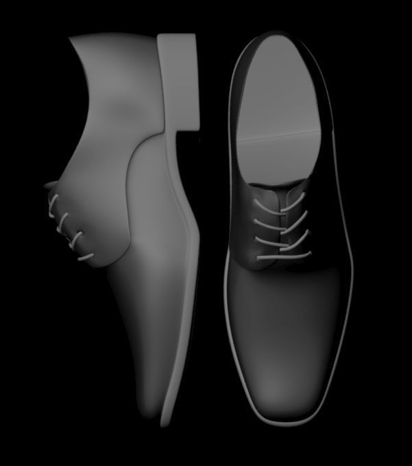 Formal black shoe Free 3D print model_1