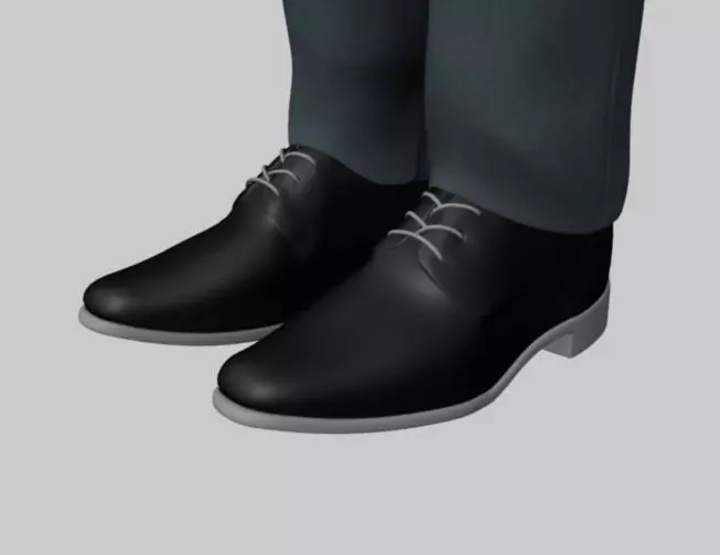 Formal black shoe Free 3D print model_0