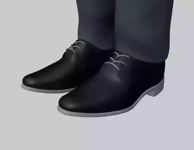 Formal black shoe Free 3D print model