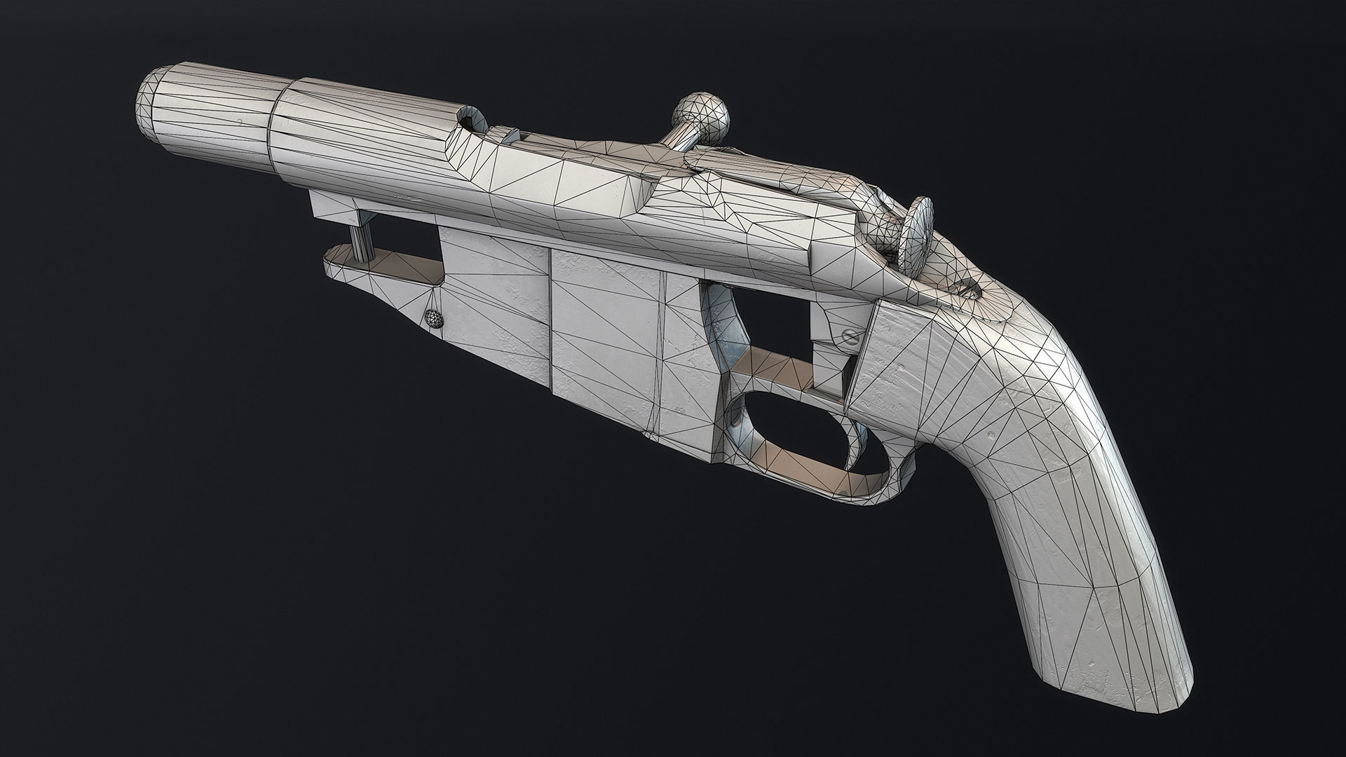 PBR Mosin Nagant Obrez Low-poly 3D model_10