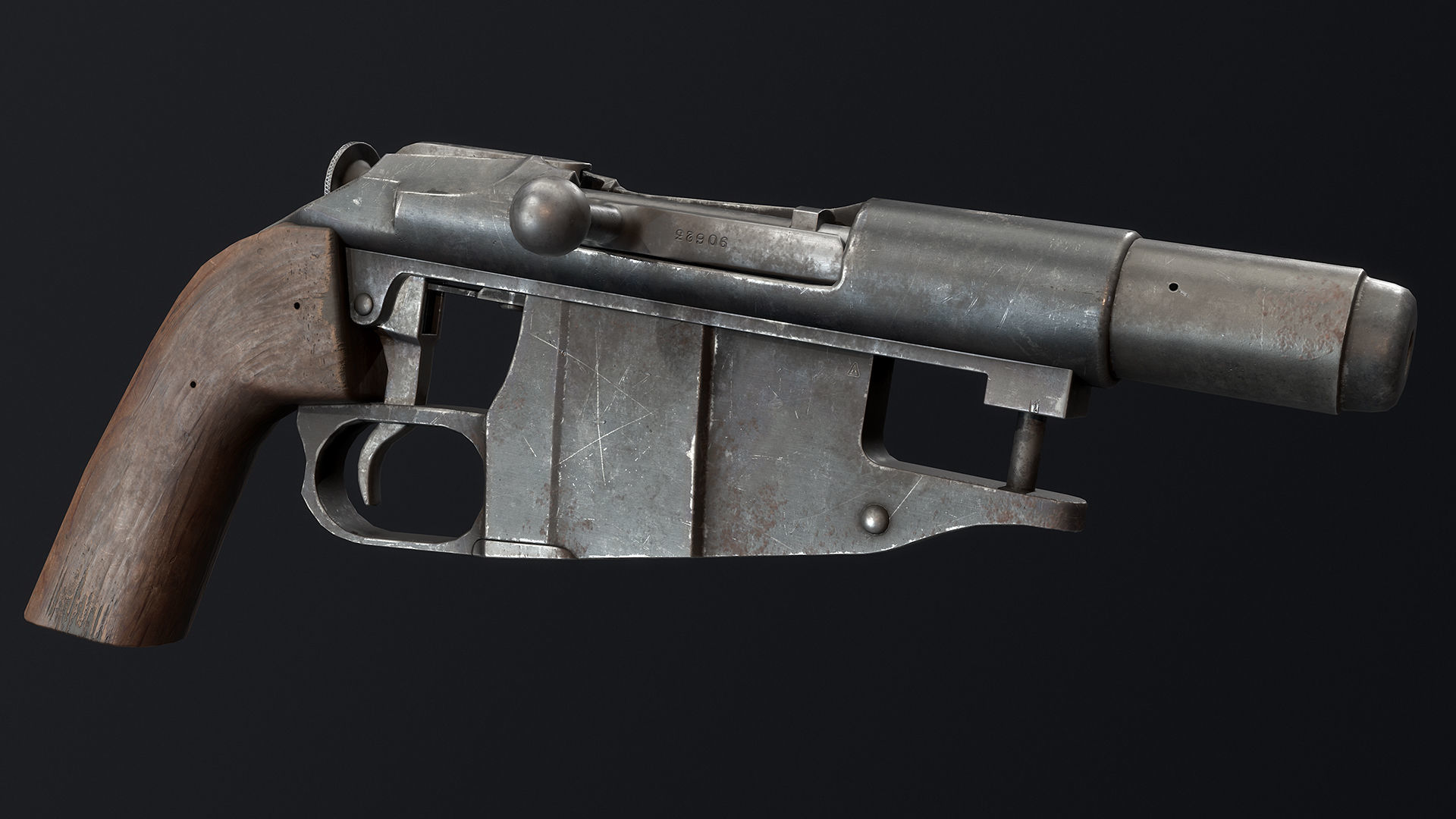 PBR Mosin Nagant Obrez Low-poly 3D model_1