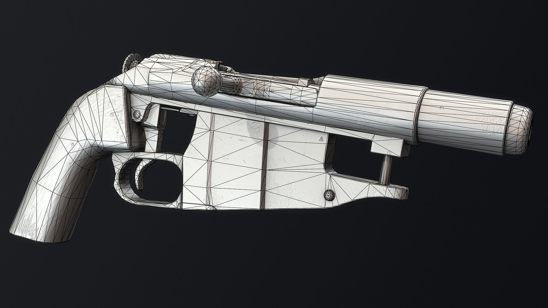 PBR Mosin Nagant Obrez Low-poly 3D model_9