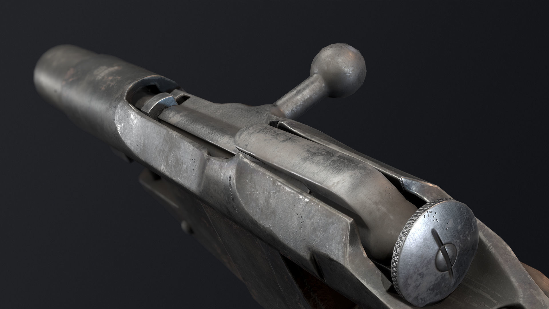 PBR Mosin Nagant Obrez Low-poly 3D model_3