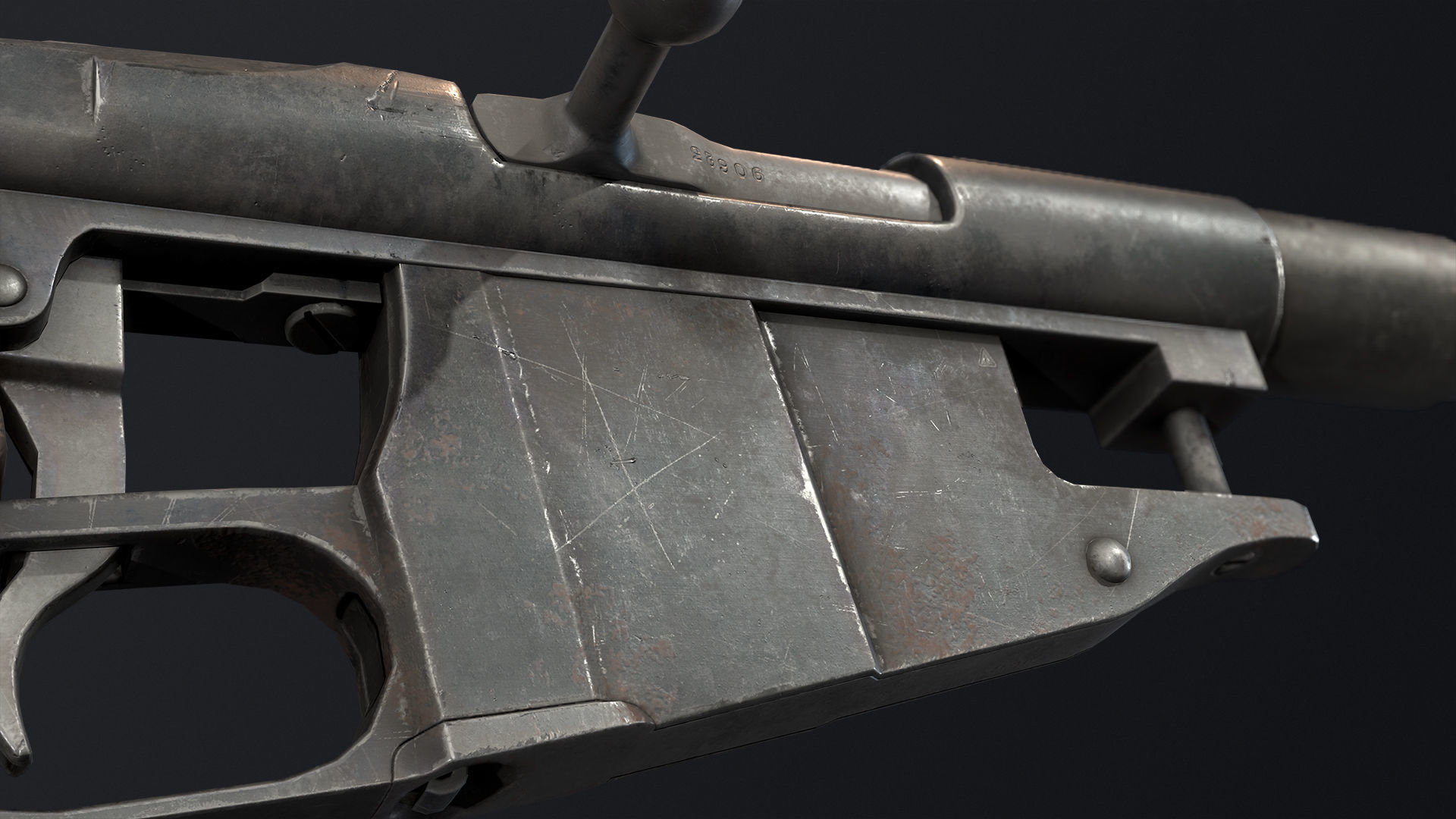 PBR Mosin Nagant Obrez Low-poly 3D model_4