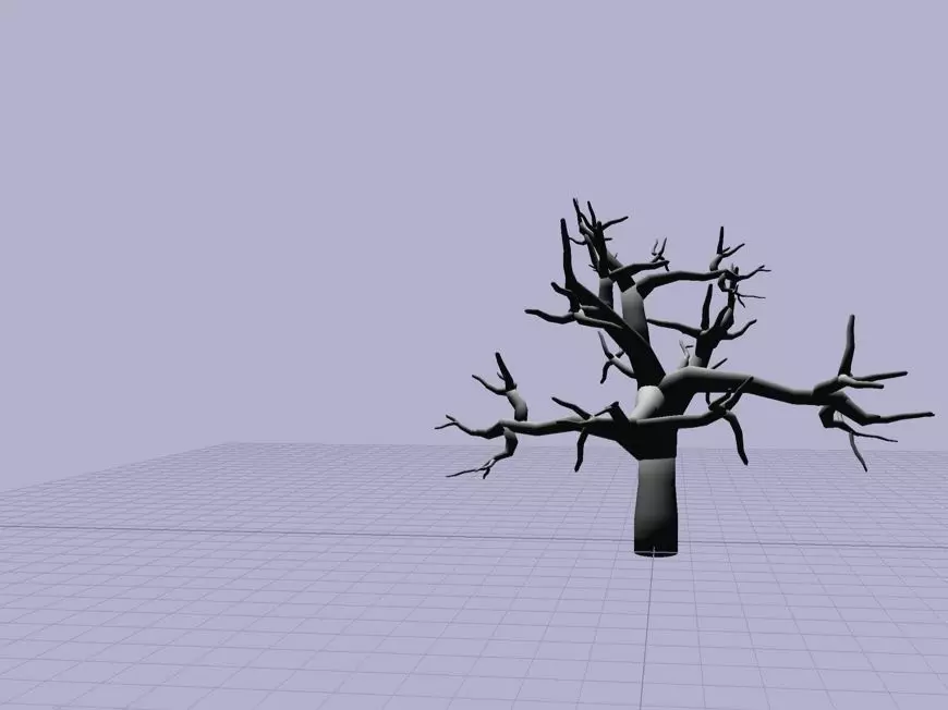 dead tree that died Free low-poly 3D model_0
