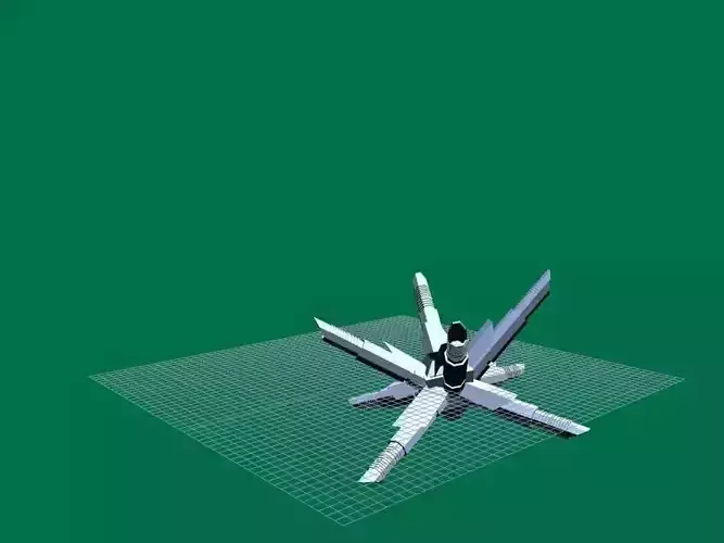 Zanac video video game enemy unit Free low-poly 3D model