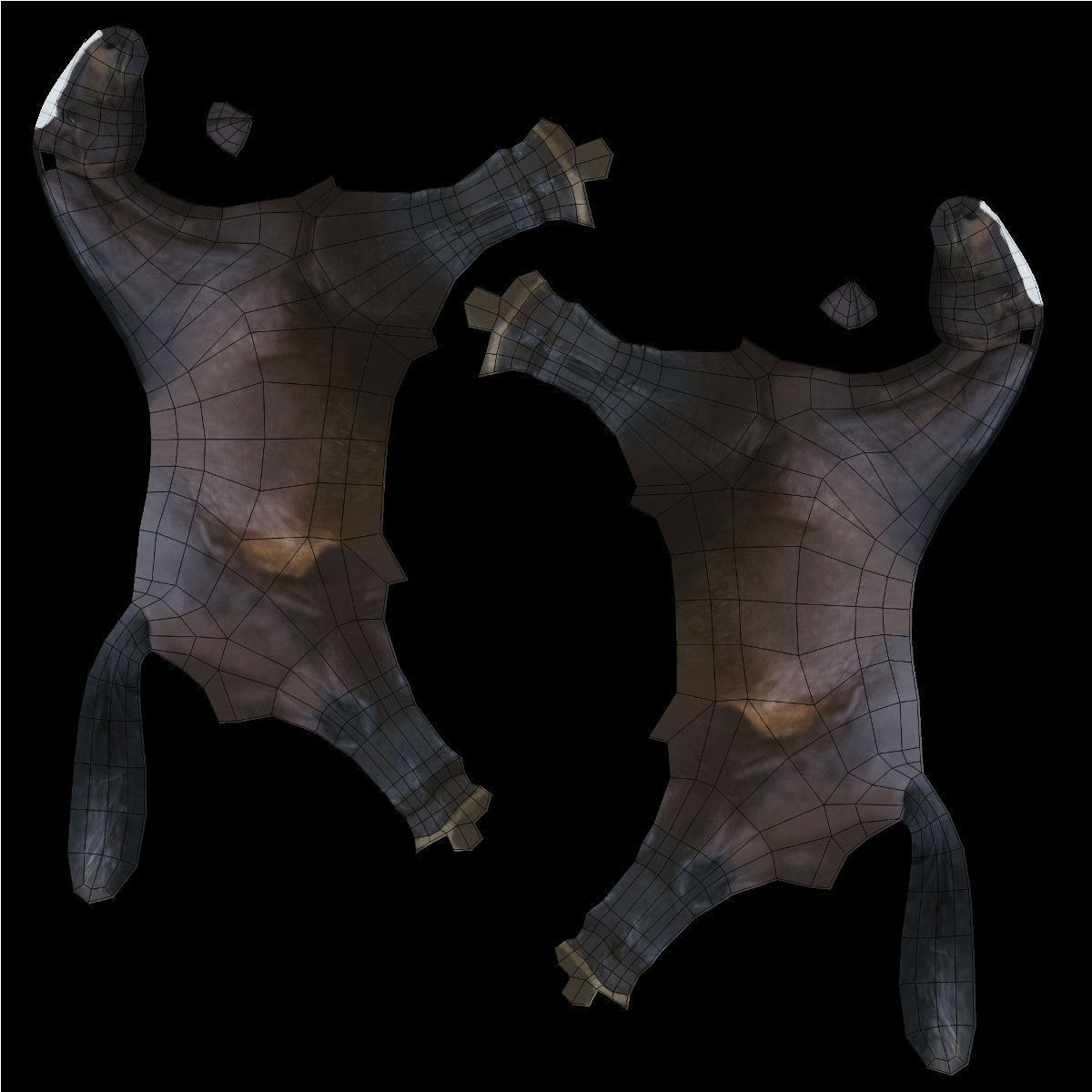 LowPoly Horse E Dark Bay Low-poly 3D model_13