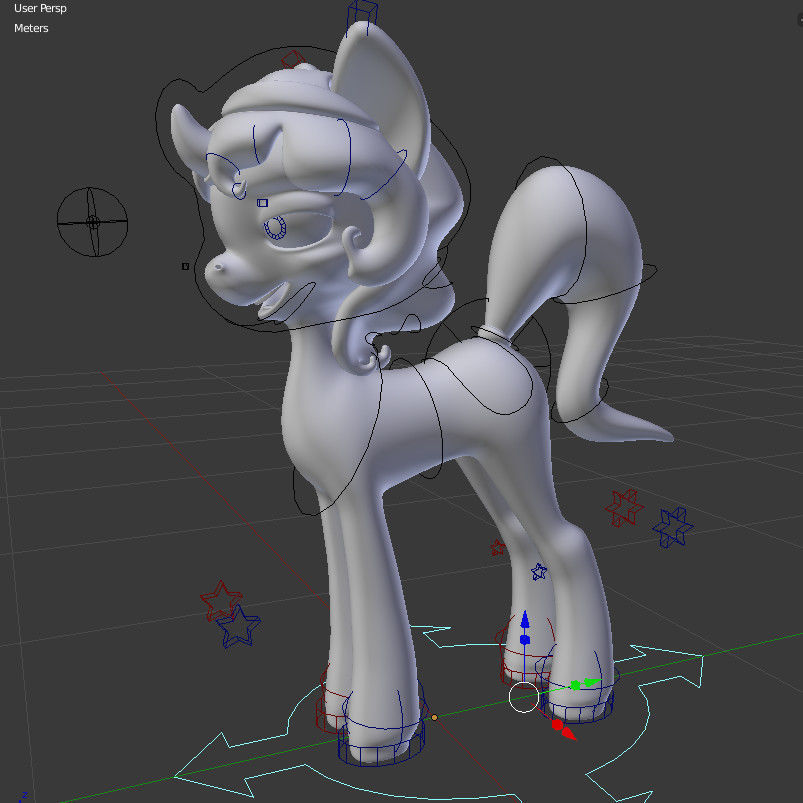 Animated Cartoon Unicorn 3D model_8