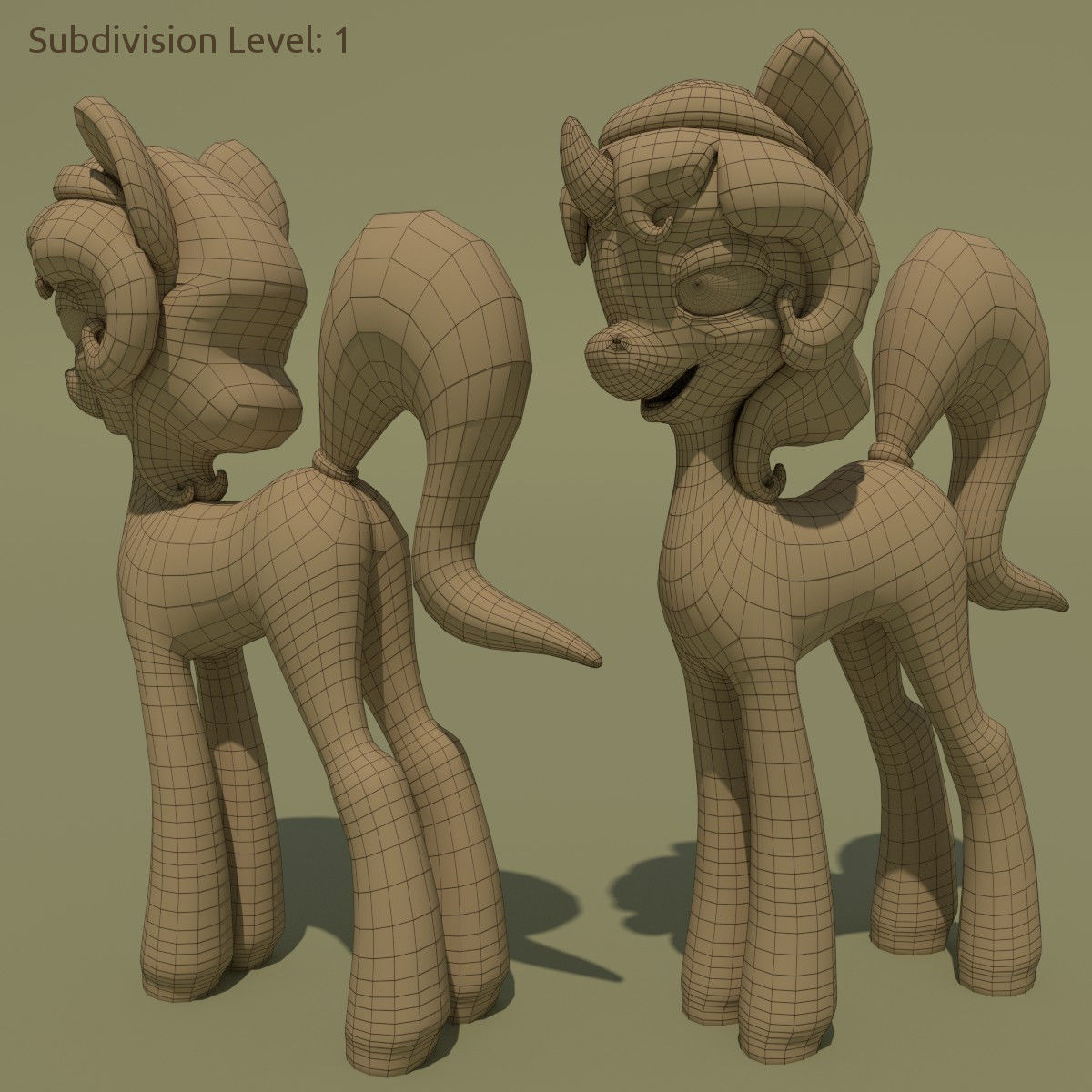 Animated Cartoon Unicorn 3D model_7