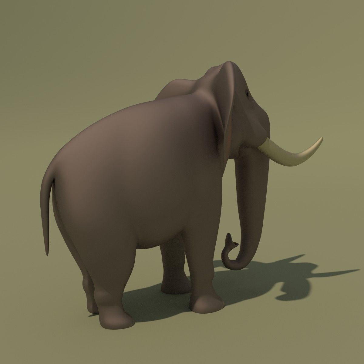 Animated Cartoon Elephant 3D model_6