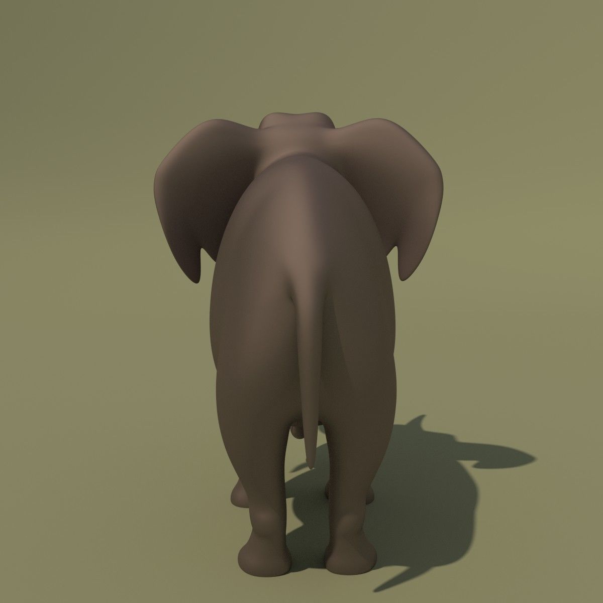 Animated Cartoon Elephant 3D model_7