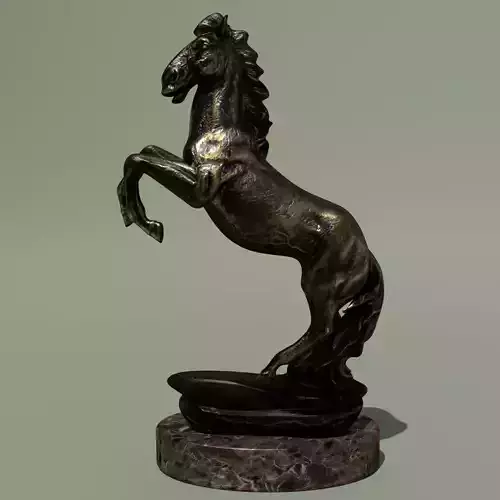 Horse Statuette 2D