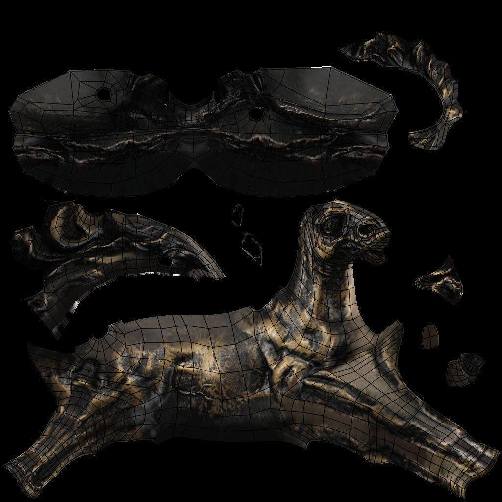 Horse Statuette 2D 3D model_8