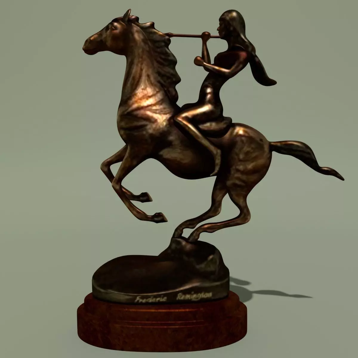 Horse Statuette 2E 3D model_0