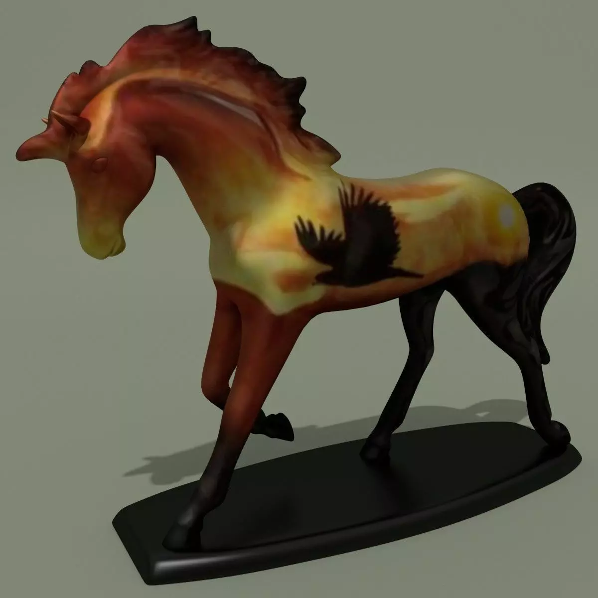 Horse Statuette Z5 3D model_0