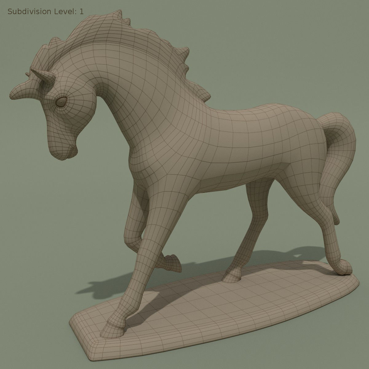 Horse Statuette Z5 3D model_6