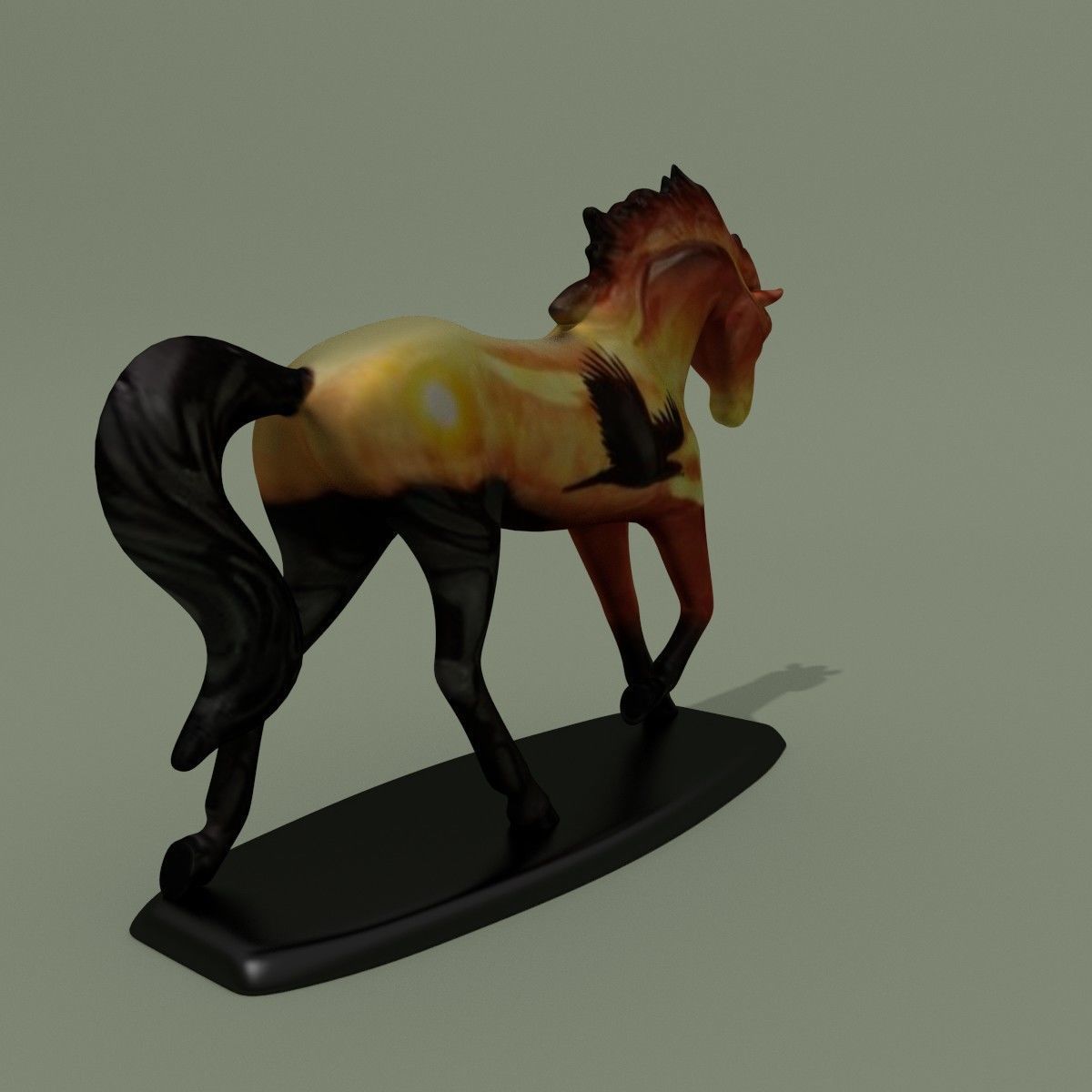 Horse Statuette Z5 3D model_1