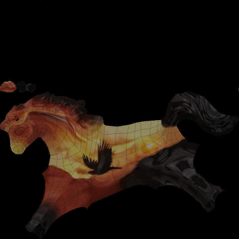 Horse Statuette Z5 3D model_11