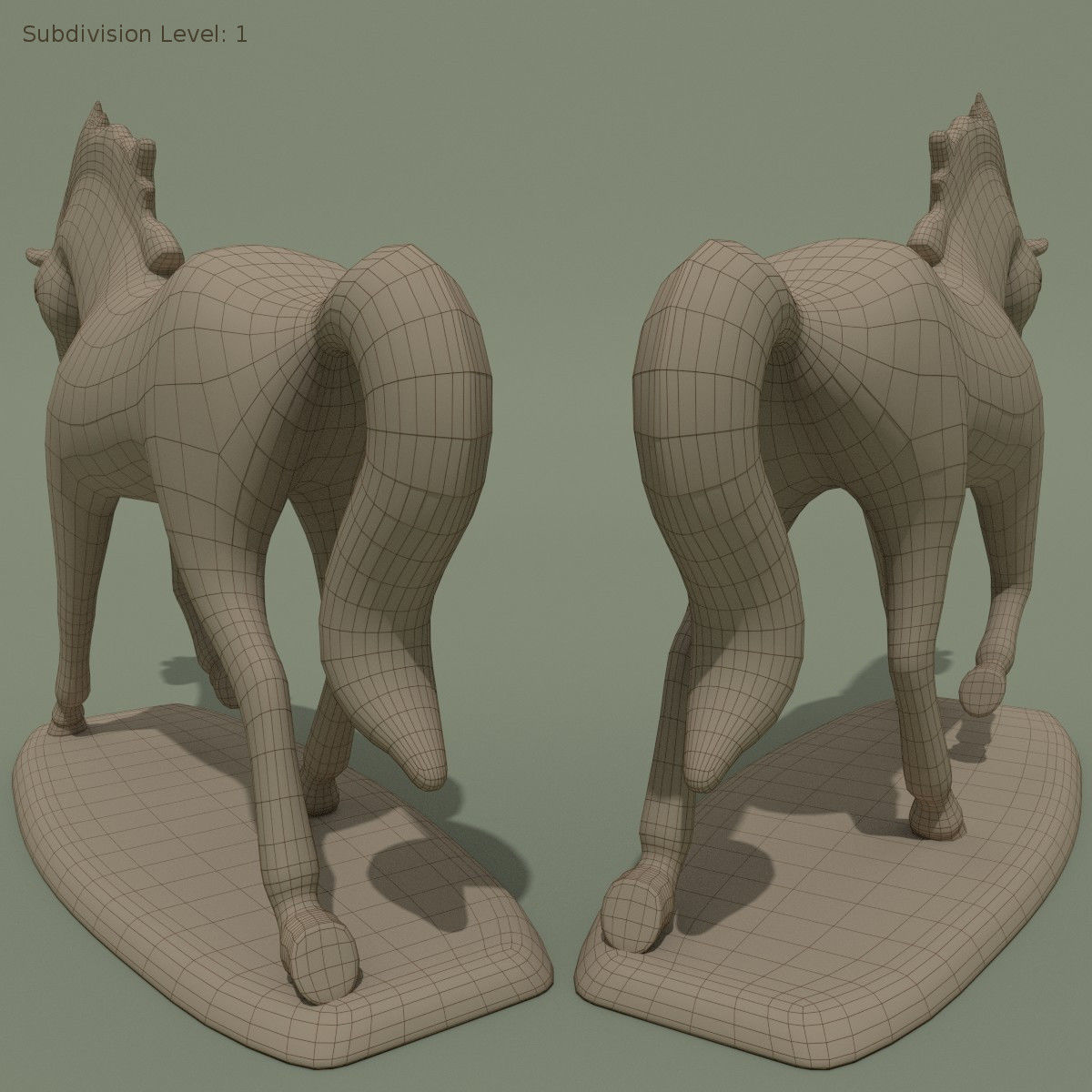Horse Statuette Z5 3D model_10