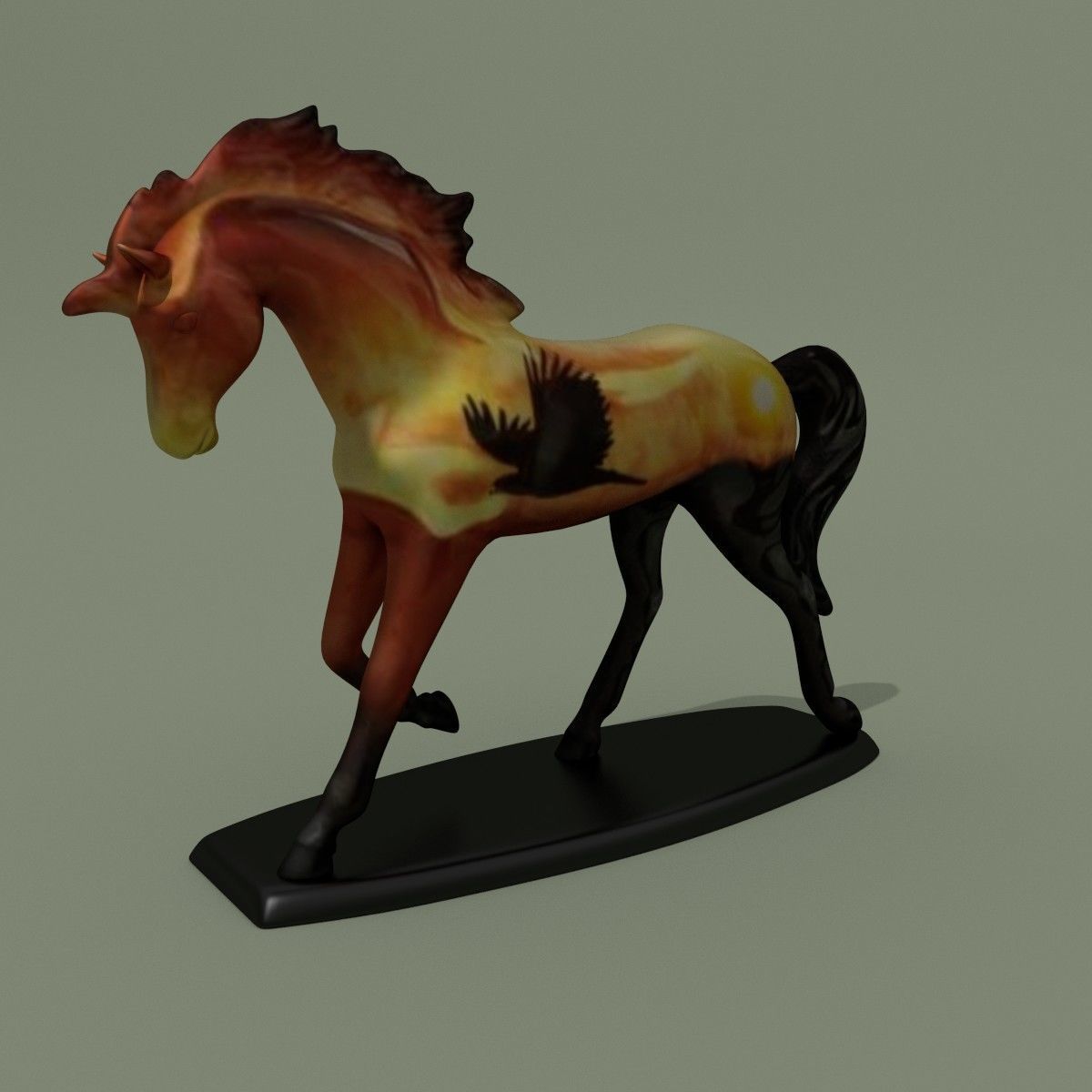 Horse Statuette Z5 3D model_2