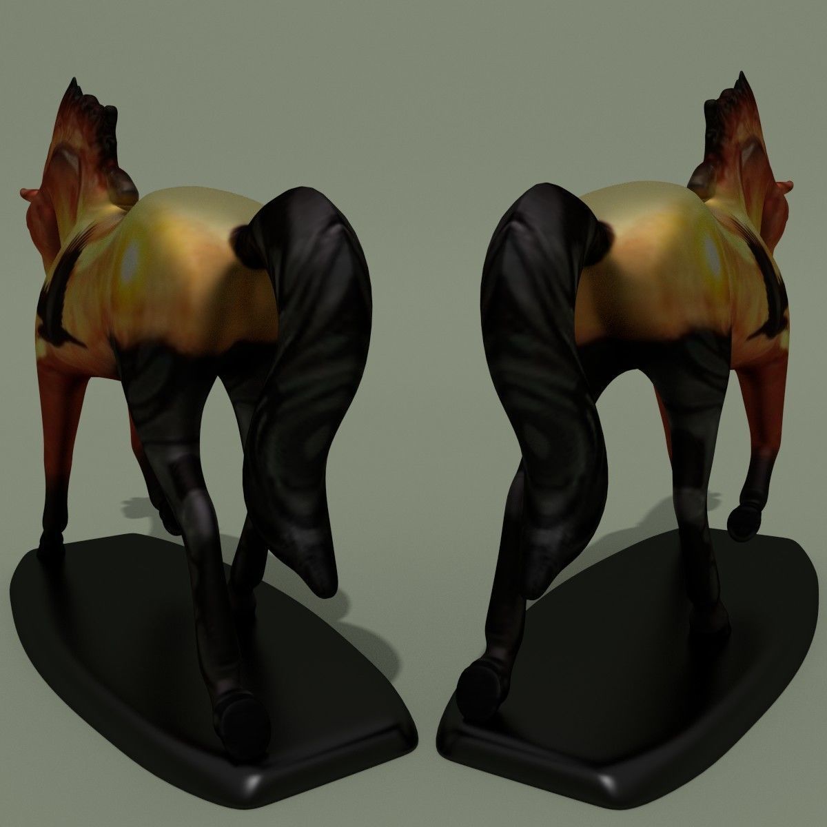 Horse Statuette Z5 3D model_4