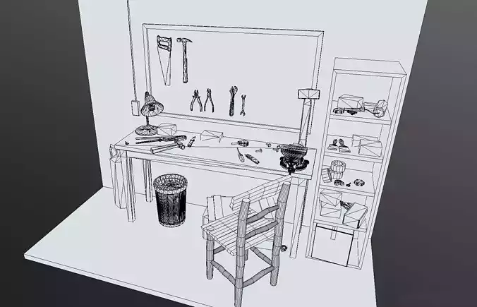 workshop tools low-poly instruments