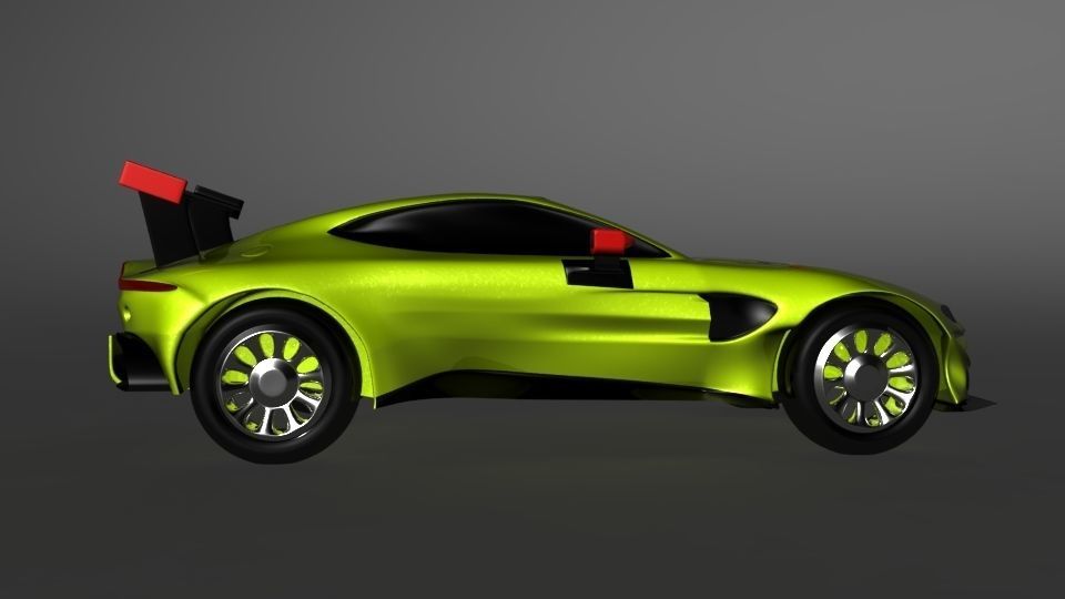 aston martin 2018 Low-poly 3D model_14