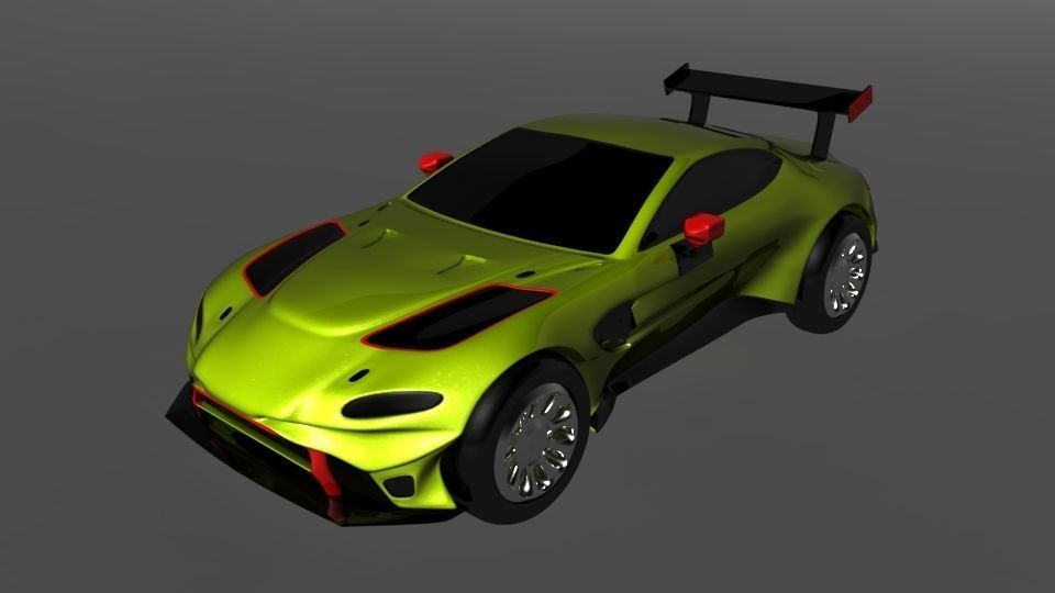 aston martin 2018 Low-poly 3D model_7