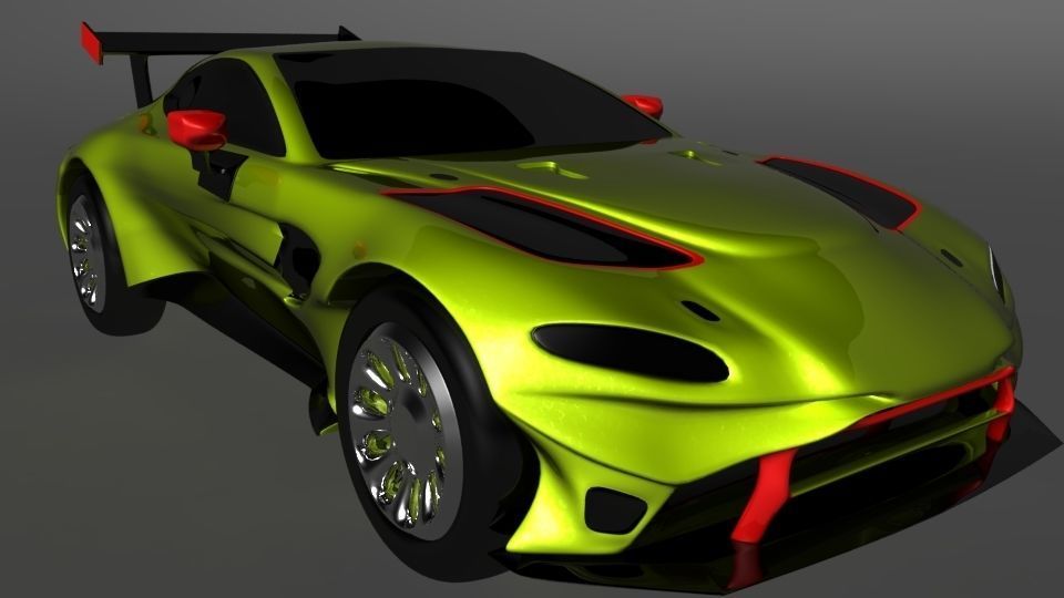 aston martin 2018 Low-poly 3D model_6