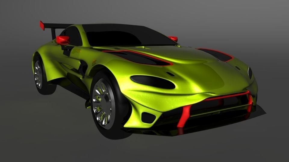 aston martin 2018 Low-poly 3D model_9