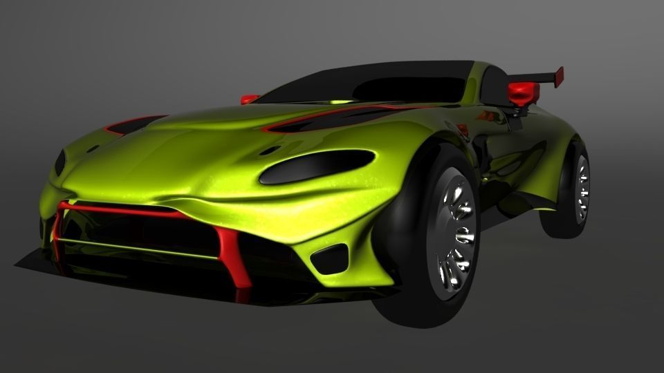 aston martin 2018 Low-poly 3D model_11