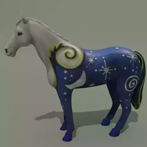 Horse Statuette Z3 3D model