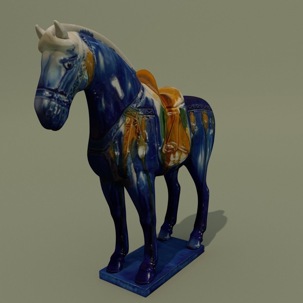 Horse Statuette Z2 3D model_2
