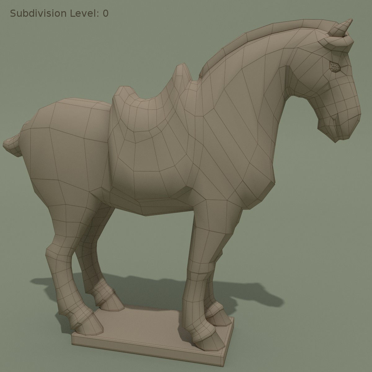 Horse Statuette Z2 3D model_5