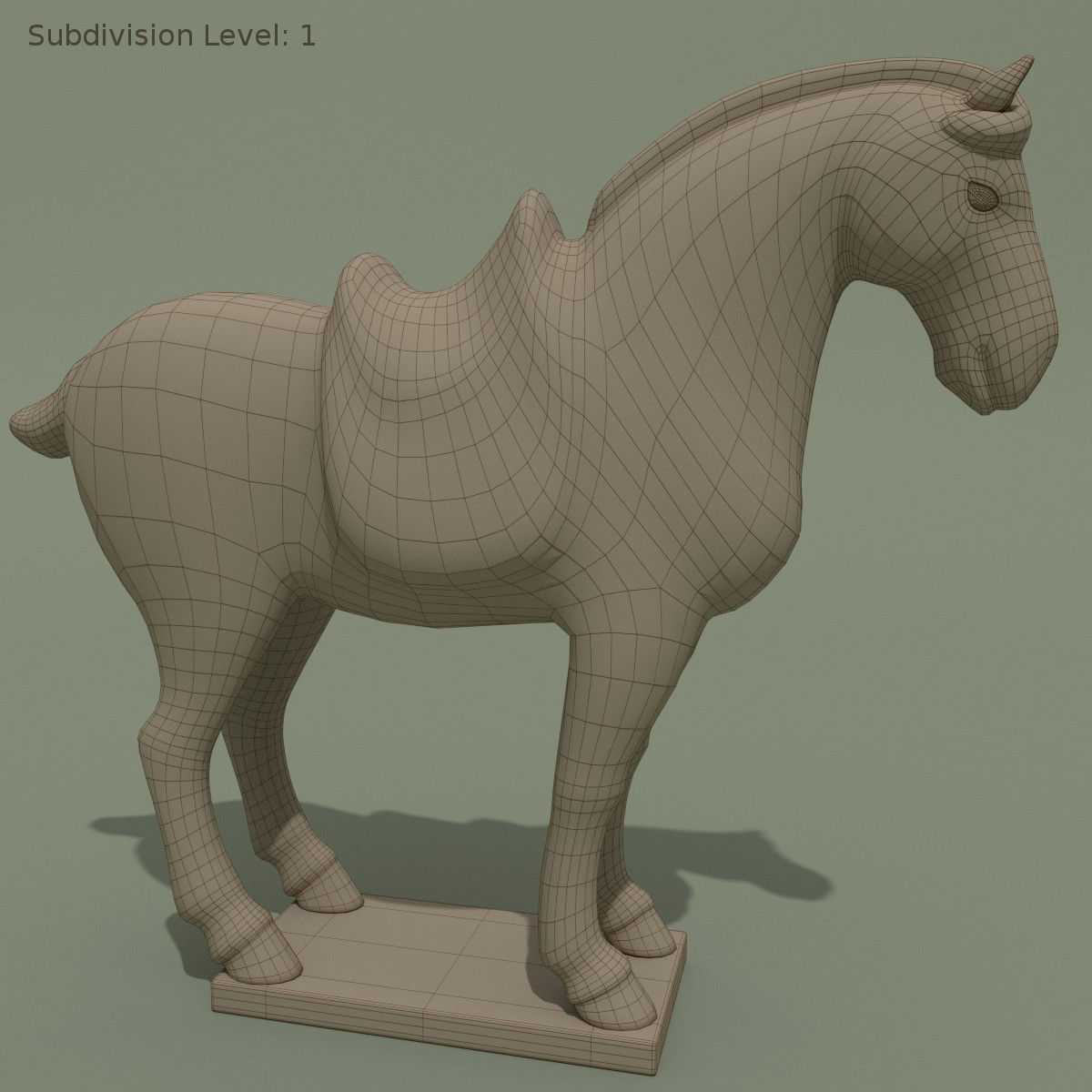 Horse Statuette Z2 3D model_6